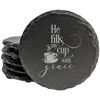 Faith and Hope: Laser Etched Slate Coasters: Christian Gift -