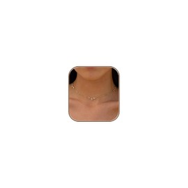 SELSHE Choker Necklace for Women,Dainty 14K Gold Plated Chain Choker Necklaces Waterproof Statement Gold Necklace Simple Gold Necklaces for Women Trendy Gold Jewelry Charm Necklace