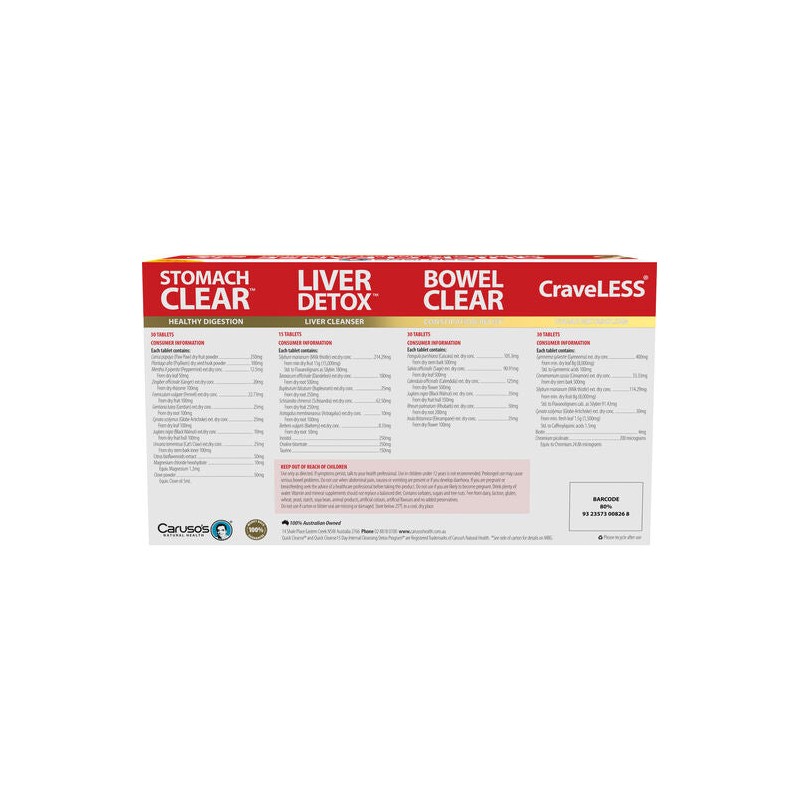 Caruso's Natural Health Quick Cleanse 15 Day Detox Program Kit