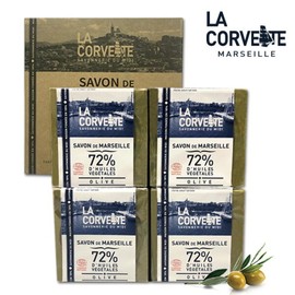 Marseille Lacovet Natural Olive Soap 200g (4-pack) / 마르세유 라코벳 자연유래 올리브 비누 200g 4개세트