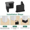 uxcell 4 Pcs 1" x 1" Rubber Foot Pads Covers,