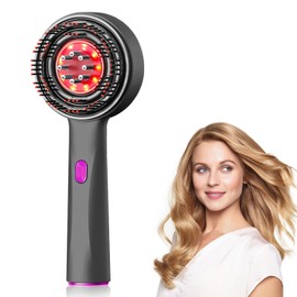 oolong Scalp Massager, Red Light Head Massager Scalp, Multi-functional Electric Hair Massager Brush with IPX7 Waterproof, Cordless, Hair Oil Applicator for Scalp, Hair, Head, Muscle Relax（Grey）