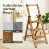 Taranta 3 Step Ladder, Portable Folding Ladder with Wide Pedal,