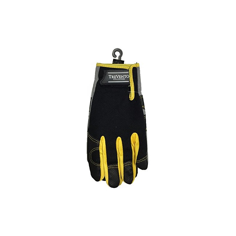 TREVENTO TVC-201 Micro Leather Gloves Black x Yellow LL