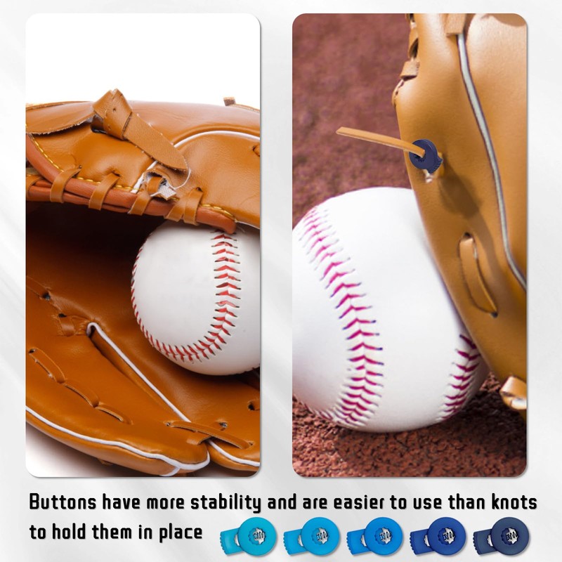 60 Pcs Glove Locks No Knots Required Needle Stoppers Baseball