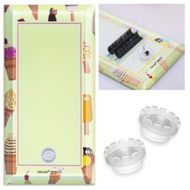 Lyon Lash Glass Lash Tile & 200pcs lash fan cups for Eyelash Extensions | Reusable Lashes Palette 3.2"x6.3"x0.4" for Classic & Volume Lashing | Eyelash Extension Supplies