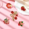 Ipotkitt Pack of 5 5 Styles Strawberry & Flower Enamel