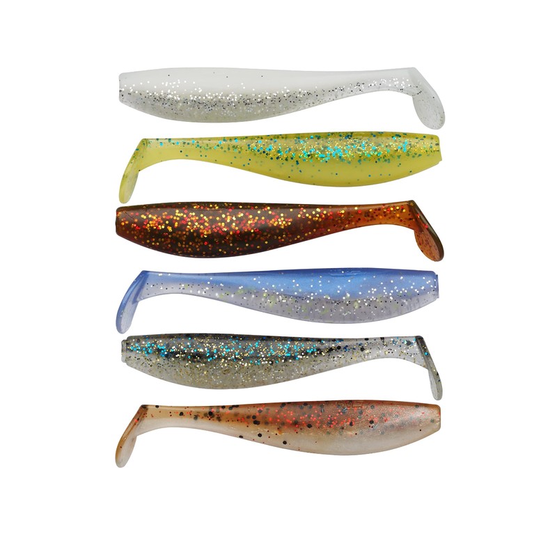 Abu Garcia Paddletail Soft Lure Kit, 6 All-Round Soft Baits