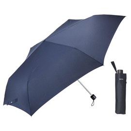 Waterfront U363-0866DN1-BE Folding Umbrella, Big Size Folding Umbrella, Dark Navy, 24.8 inches (63 cm), Larger and More Durable than Long Umbrella, Ribs, FRP Reinforced Ribs, Unisex