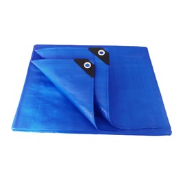 ANSIO Tarpaulin 2m x 2m / 6.5ft x 6.5ft Tarpaulin Sheet 70 GSM Economy Tarpaulins - Blue