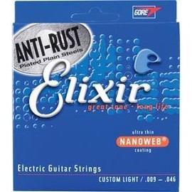 Elixir Elixir of Sir Electric Guitar Strings Anti Rust (Coated Strings) Nanoweb nanouxebu 09 – 46 X Pack Set of 3 12027 – 3P