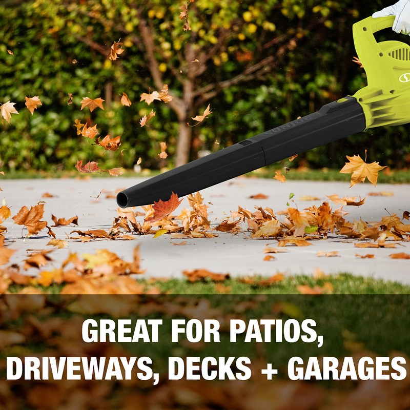Sun Joe SBJ597E-GRY 6-Amp 155 MPH Electric Leaf Blower, One