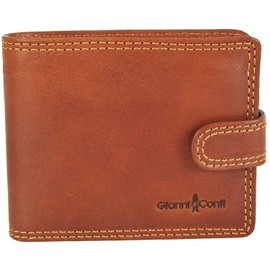 Gianni Conti Fine Italian Bifold RFID Tan Leather 6 Card Wallet 917172