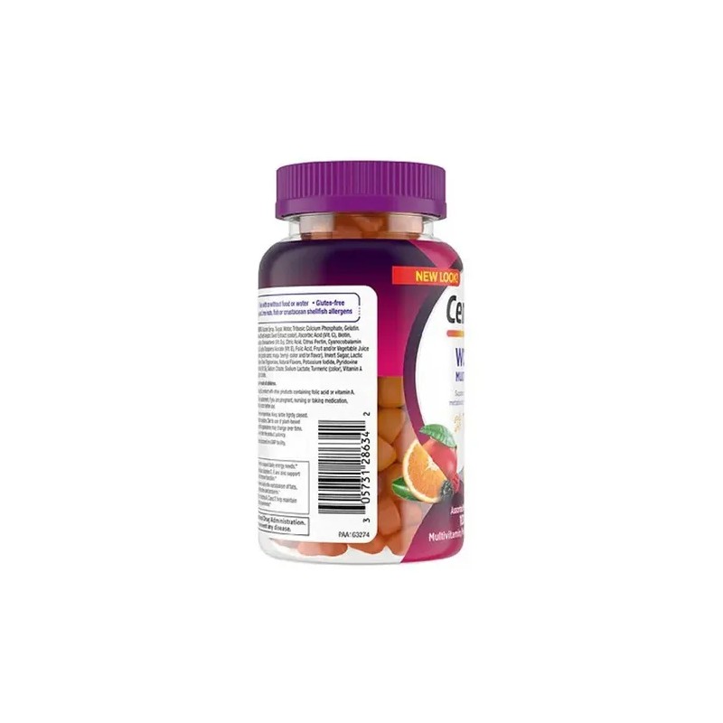 Multivitaminico Centrum Para Mujer Sabor Frutas 100 Gomitas