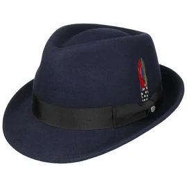 Stetson Elkader Trilby Felt Hat fedora men´s (XXL (62-63 cm) - blue)