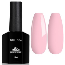 TOMICCA UV Nagellack Pastel, 15ml Macaroon Rosa Gel Nagellack,Soak Off UV Nagellack Nail Art