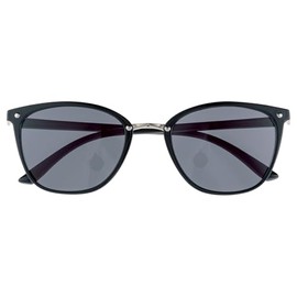 meigan 7384-01 Wellington Sunglasses, Unisex, Stylish Design, UV400, UV Protection, Stylish, Graduated Lens, Durable, Hard Coat, Black/Smoke