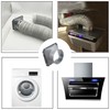 Rrina Dryer Vent Wall Plate 4Inch Metal Air Duct Connector