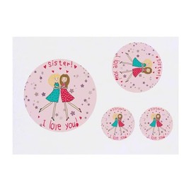 Azeeda 4 x 'Schwester! Ich liebe dich!' Temporäre Tattoos - Wasserfest, Hautfreundlich & Ungiftig · Transfers in Verschiedenen Größen (TO00071160)