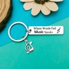 Music Keyring Music Lovers Gifts for Women Men Music Note