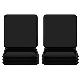 Ezprotekt 8 Pack 5 Inch Large Square Furniture Sliders, Reusable Furniture Movers Sliders for Carpet, Heavy-Duty Furniture Moving Pads Furniture Moving Sliders Furniture Glides Easily Move (Black)