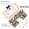75 Sets Silvery Chicago Binding Screws Assorted Kit Nail Rivet
