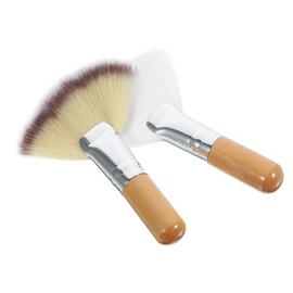 Baluue 2pcs Face Makeup Brush Set for Loose Powder Setting Powder Blush Highlighting Women's Makeup Tools Material Easy to Use