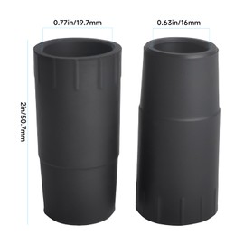 Aigemsi (2-Pack) A20017 Rubber Hose Adapter, Compatible with Fluval 304, 305, 306, 307, 404, 405, 406, 407 Canister Filters with Ribbed Hosing