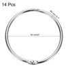 sourcing map 14pcs Shower Curtain Rings, 2 Inch ID Iron