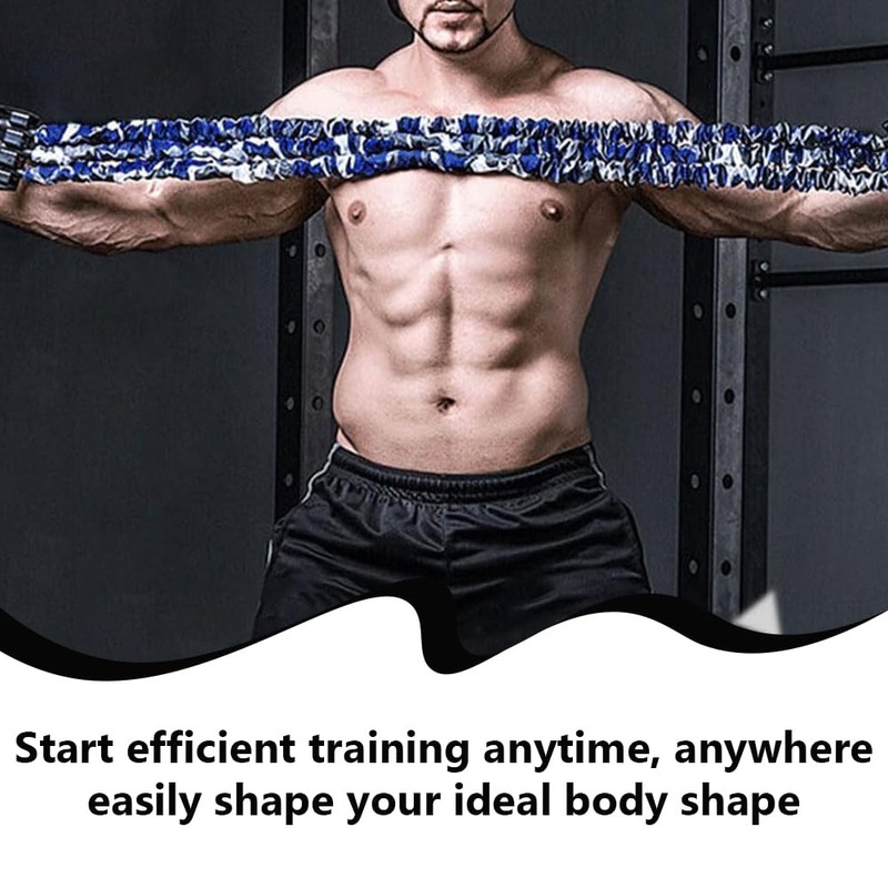 Adjustable Chest Expander with Resistance Tubes, Portable Muscle Strength Trainer