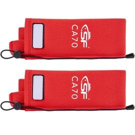SF Fishing Rod Sleeve Rod Cover for Casting Rods Protect Cover Floating Casting Rods Storage Case 70in Length 3in Wdith,Red 2Packs