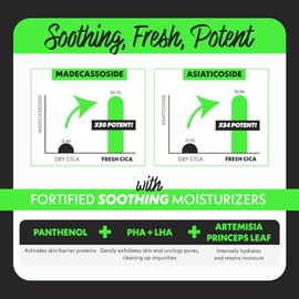 FATION NOSCA9 Trouble Serum S  Suero hidratante de cica kbeauty para el rostro con centella asiática, pantenol y extracto de manzana  Suero facial... 