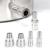 4pcs G1/2in Thread Stainless Steel Quick Connector Adapter Fitting for