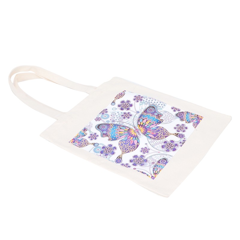 DIY Diamond Painting Shopping Bag Rhinestones Painting Tote Bag with