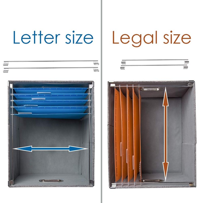 Prandom File Organizer Box - Set of 1 Collapsible Decorative