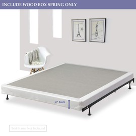 Greaton Fully Assembled Low Profile Wood Traditional Box Spring/Foundation for Mattress Set, 4-Inch, 75" X 30", Size