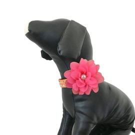 PET SHOW 3" Dia. Valentine's Day Small Girls Dog Flowers Collar Charms Embellishment Accessories for Cat Puppy Collars Bows Grooming Supplies Pink Red Pack of 4