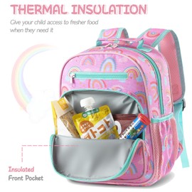 Hairao Toddler Backpack for Girls and Boys 2-6,Kindergarten Preschool Toddler Girl Backpack,Rainbow Kids Backpack with Chest Strap