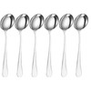 SDMAX 6 Pc Round Soup Spoons Stainless Steel Spoon for