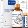 HIQILI Bergamot Essential Oil 100ML, 100% Pure and Natural Organic, Therapeutic Grade for Skin, Massage, Aromatherapy, Hair, Add to Diffuser, Spray - 3.38 Fl. Oz