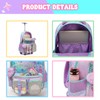 HTgroce Mermaid Rolling Backpack with Wheel,School Backpack for Kids Girl