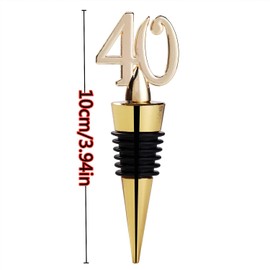 12PCS Gold 40th Wine Stoppers 40 Birthday Decorations Gifts Women 40th Wedding Anniversary Souvenir Bridal Party Favor Gift for Guests(12,40th Stopper)