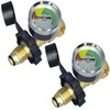 100 Ib Propane Tank Adapter with Gauge Connector, Universal Propane