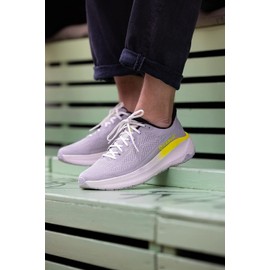 Icebug Mens Aura RB9X Road Running Shoe with Traction Sole, Light Grey/Lime, 10.5