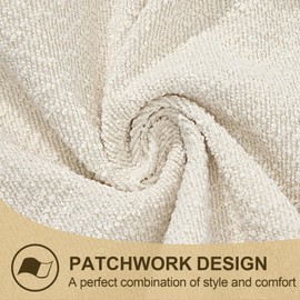 ORTIGIA Boucle Lumbar Pillow Covers 14x36 Beige Textured Body Pillow Case Neutral Pillowcases for Indoor Couch Sofa Bed Cushion Living Room Modern Cushion Cases