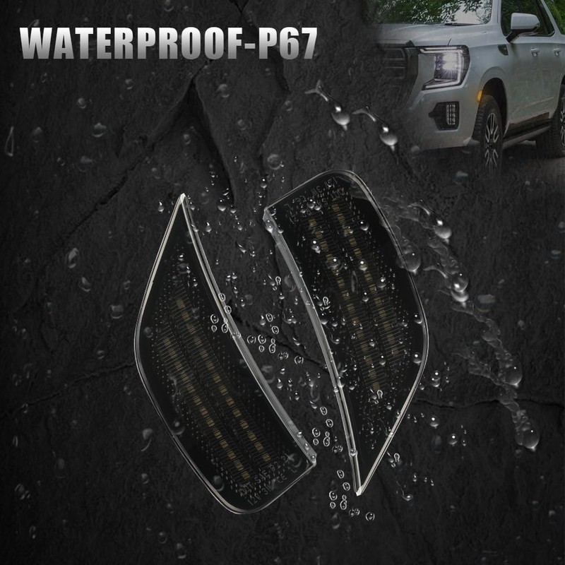 ROCCS LED Amber & White Side Marker Lights Compatible with