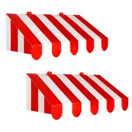 Beistle , 2 Piece 3-D Awning Wall Decorations, 24.75" x 8.75" (Red/White)