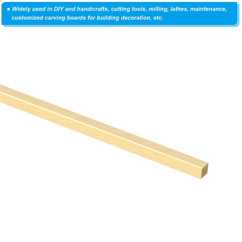 PATIKIL 1/4 x 1/4 x 16" H59 Brass Square Bar,