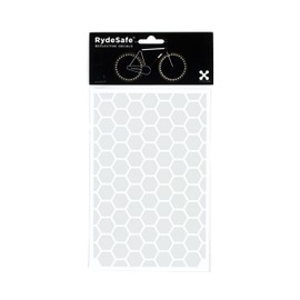 RydeSafe Calcomanías Reflectantes - Kit Hexagonal - Grande (Blanco)