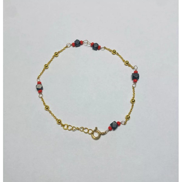 Unbranded 18K Gold Plated Ster Silver Genuine 3mm Azabache Jet